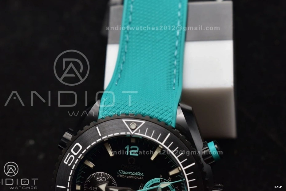 Edition 1:1 Rubber Black M+SF Strap Blue Ocean Chrono Deep Dial Ceramic Planet Master on Best Black A9900 1227